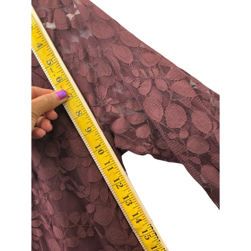 Garnet Hill Boheme Lace Dress Pullover Berry Women's 12 - Picture 11 of 16